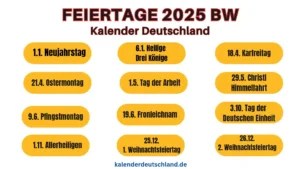 feiertage 2025 BW