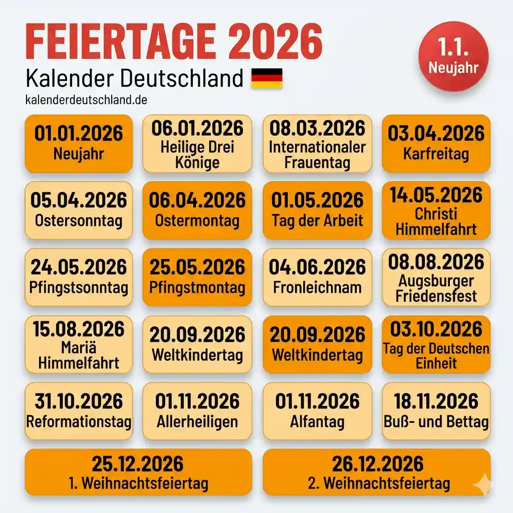 feiertage 2026